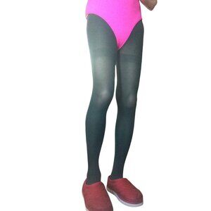 Sheer Green Opaque Tights For Cosplay Nylon/Spandex Stretchy Fit*120D*NWT